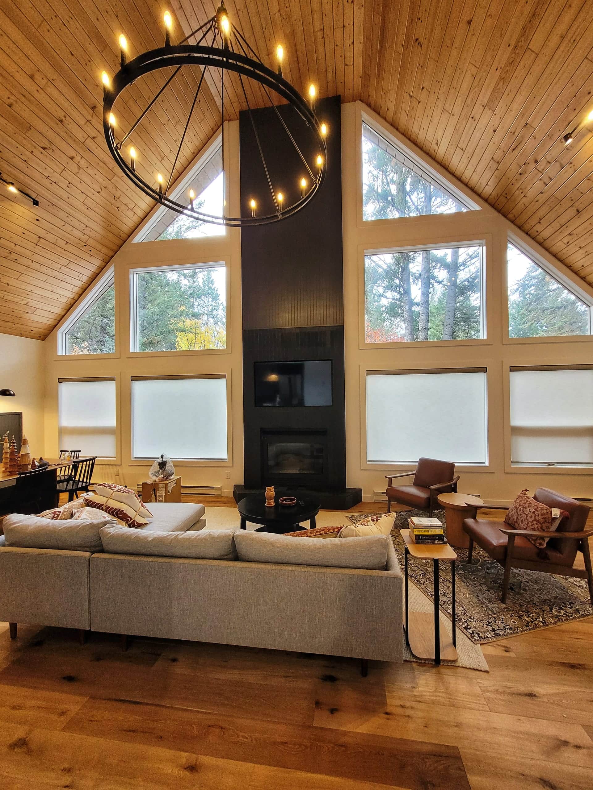 Cottage great room renovation in the Columbia Valley